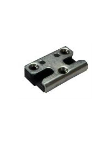 Cerradero de Seguridad 13 mm Negro con Base P1758 | Punto de Cierre Reforzado para Ventanas PVC