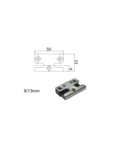 Cerradero de Seguridad 9 mm Blanco con Base P1769 | Punto de Cierre Reforzado para Ventanas PVC