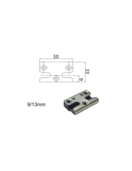 Cerradero de Seguridad 9 mm Blanco con Base P1769 | Punto de Cierre Reforzado para Ventanas PVC