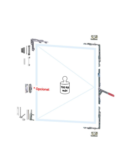 Pasador Palanca P1801 | Cota Variable 585‑1000 mm para Oscilobatiente PVC