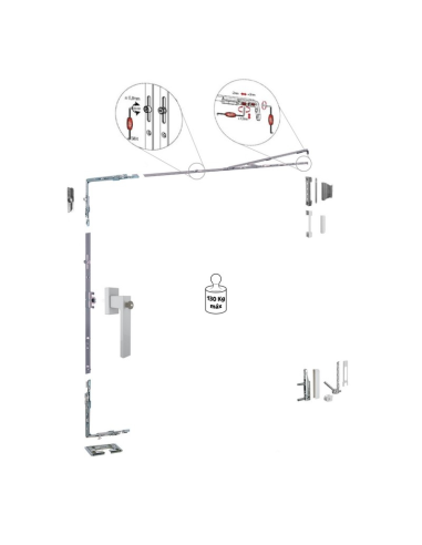 KIT OB PVC SH CV STD. A.INF 13MM 9005