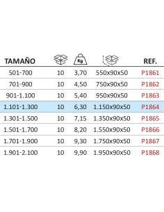 PASADOR PALANCA C.FIJA  1101-1300 2