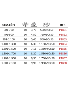PASADOR PALANCA C.FIJA  1501-1700 2