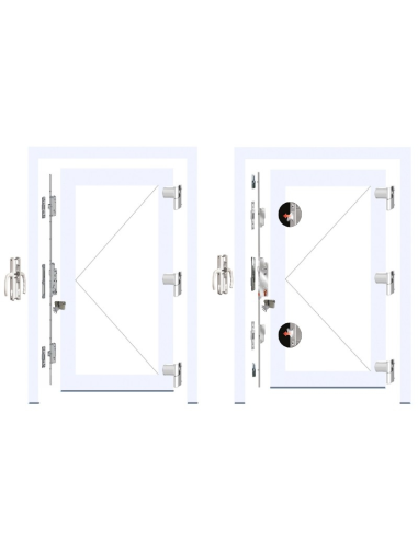 BISAGRA 3D PTA. 85Kg BLANCO  9016