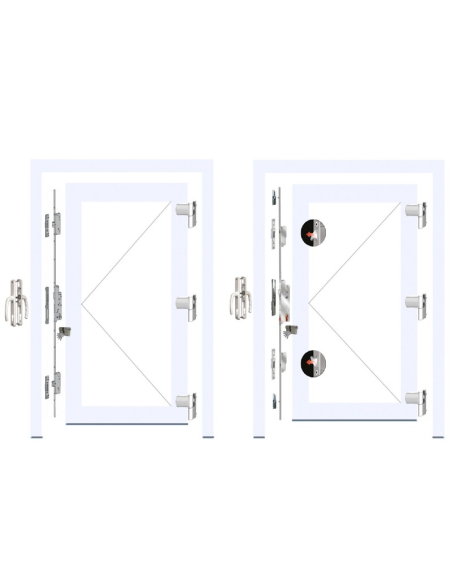 BISAGRA 3D PTA. 85Kg BLANCO  9016