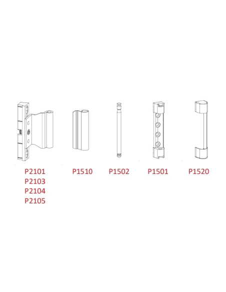 Kit Bisagra Central Regulable P2102| Atornillada PVC Oscilobatiente