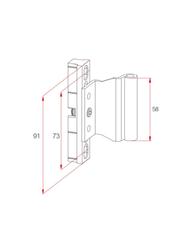 Bisagra Central pta. 13-20 C/torn Bl