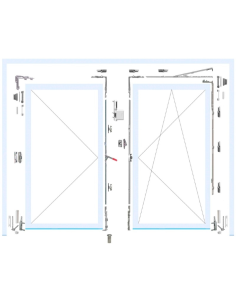 Kit Ob Pvc Puerta Dh Cv std. c.lat 13mm 9016 2