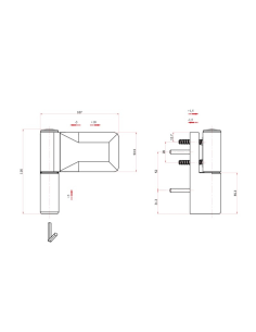 BISAGRA 3D PTA.160KG A.INOX 8022 2