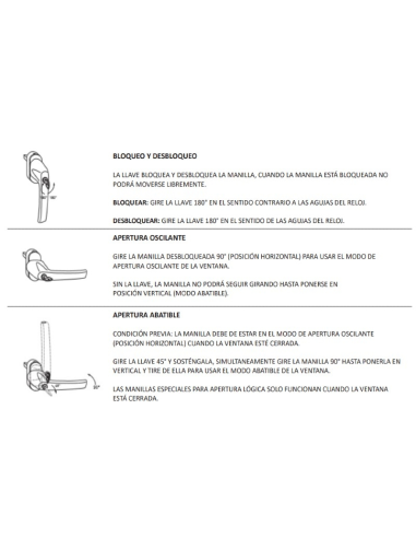 Manilla ap. Logica C/llave  Blanco 9016