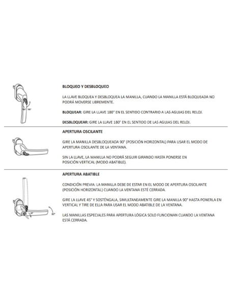 Manilla ap. Logica C/llave  Blanco 9016