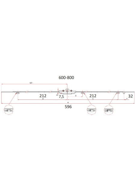 CIERRE MULT. UNIV. 7,5 MM 600 MM - 2 ZAMAK PIN CIERRE MULT. UNIV. 7,5 MM 600 MM - 2 ZAMAK PIN