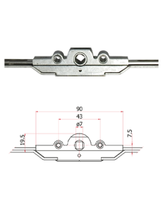 CIERRE MULT. UNIV. 7,5 MM 1000 MM - 2 ZAMAK PIN 2