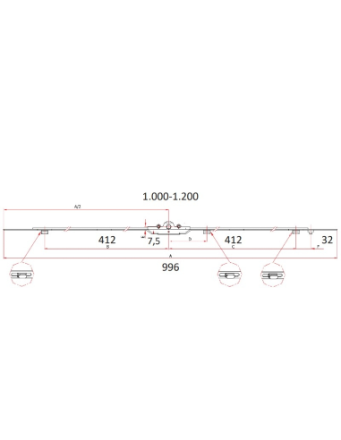 Cierre Multipunto Universal 1000 mm | Seguridad y Doble Anclaje en PVC y Aluminio