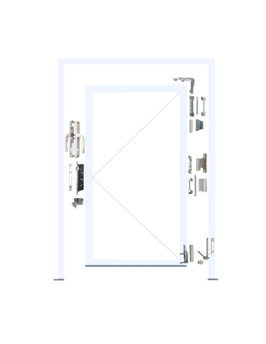 Cerradura Häusen P2468 | PVC 1 Punto 92/20mm