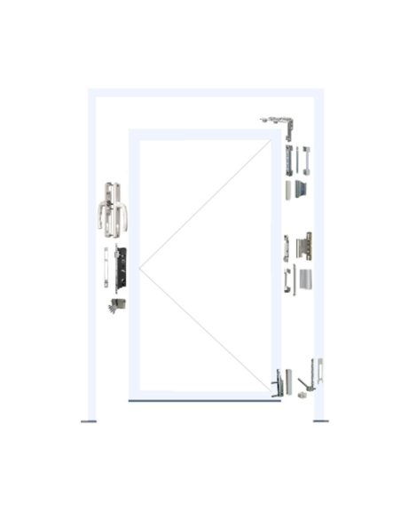 Cerradura Häusen P2468 | PVC 1 Punto 92/20mm